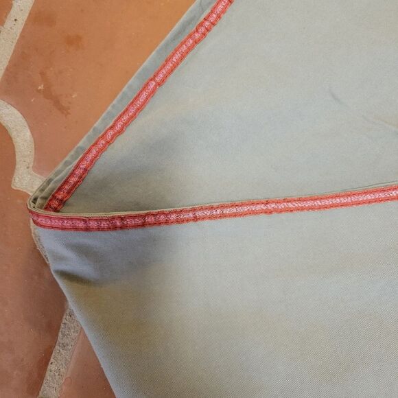 Sundry Relaxed Fit High Waisted Straight Leg Trousers Tan Orange Strip Size 31" - Picture 9 of 11